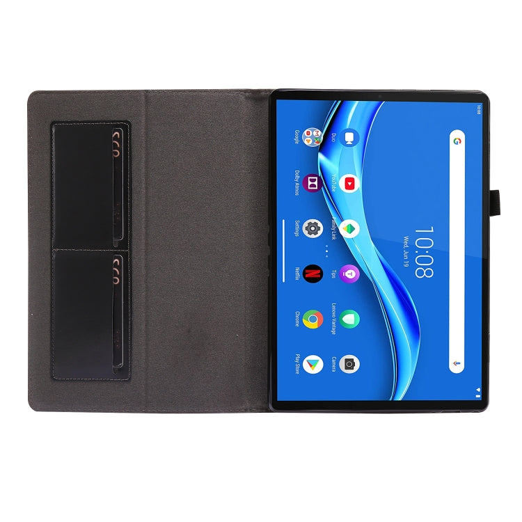 For Lenovo Tab M10 10.1 2-Folding Business Horizontal Flip PU Leather Case with Card Slots & Holder