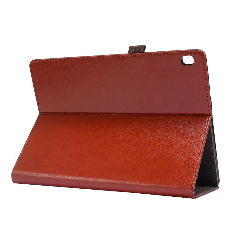 For Lenovo Tab M10 10.1 2-Folding Business Horizontal Flip PU Leather Case with Card Slots & Holder