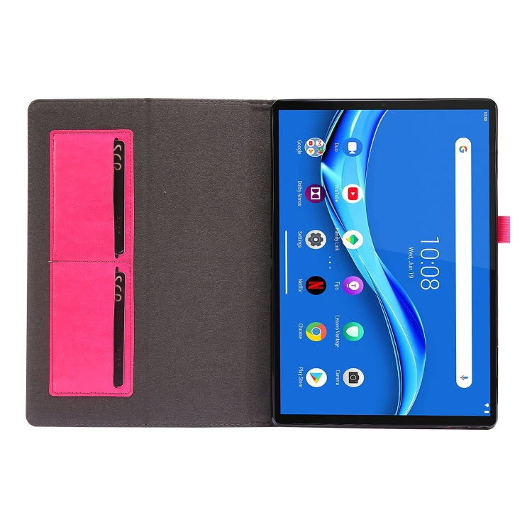 For Lenovo Tab M10 10.1 2-Folding Business Horizontal Flip PU Leather Case with Card Slots & Holder