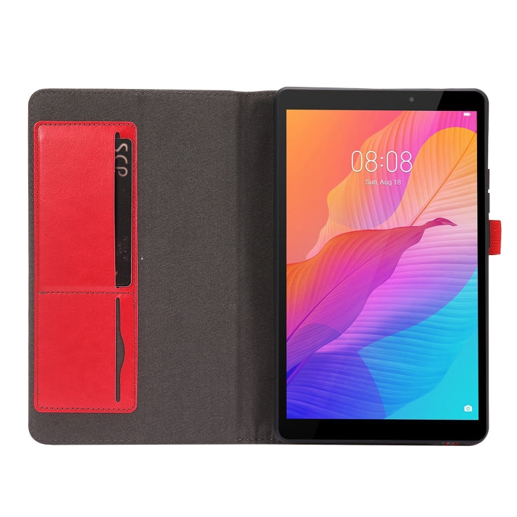For Huawei MatePad T8 8.0 2-Folding Business Horizontal Flip PU Leather Case with Card Slots & Holder