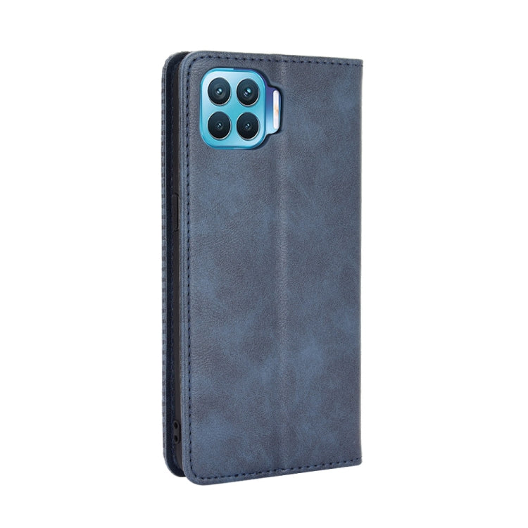 For OPPO F17 Pro / A93 / Reno4 Lite Magnetic Buckle Retro Crazy Horse Texture Horizontal Flip Leather Case with Holder & Card Slots & Photo Frame