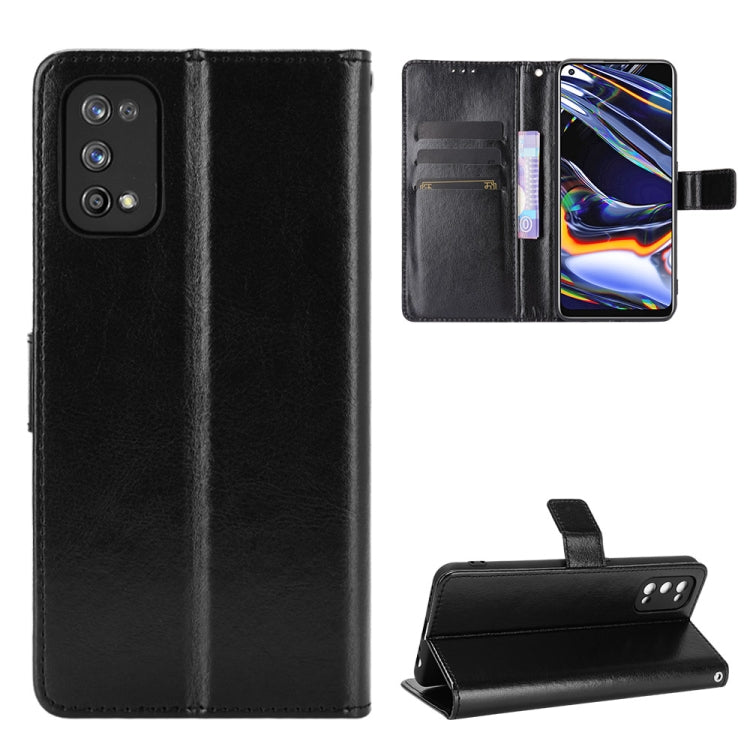 For OPPO Realme 7 Pro Retro Crazy Horse Texture Horizontal Flip Leather Case , with Holder & Card Slots & Photo Frame