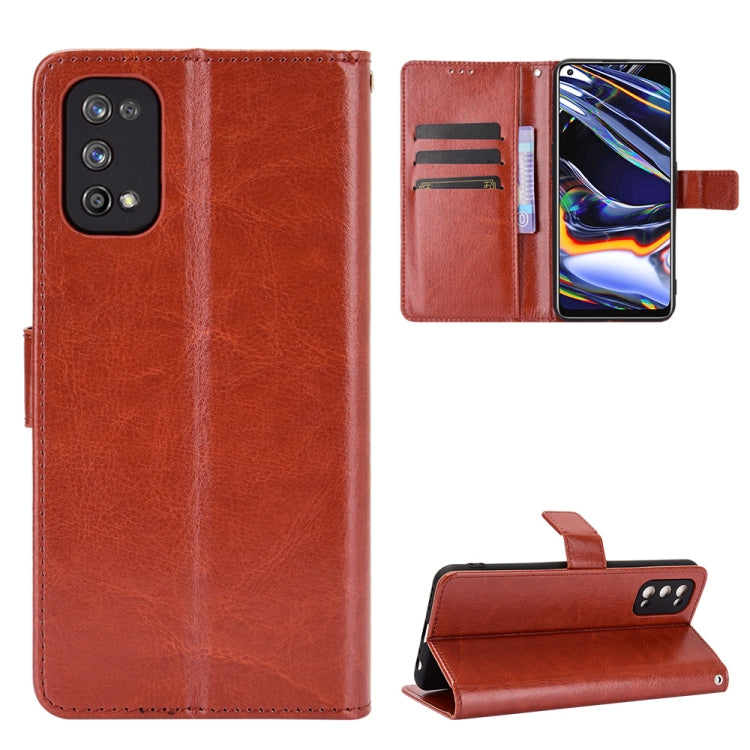 For OPPO Realme 7 Pro Retro Crazy Horse Texture Horizontal Flip Leather Case , with Holder & Card Slots & Photo Frame