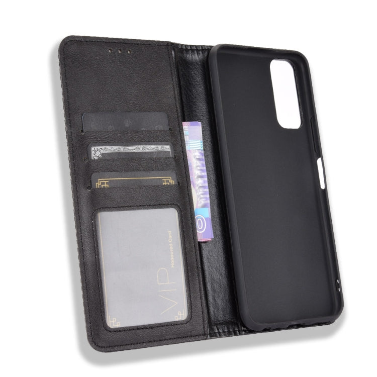 For vivo Y20/ Y20i Magnetic Buckle Retro Crazy Horse Texture Horizontal Flip Leather Case , with Holder & Card Slots & Photo Frame