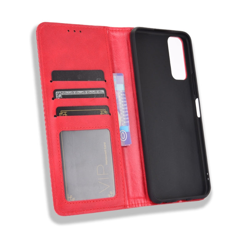 For vivo Y20/ Y20i Magnetic Buckle Retro Crazy Horse Texture Horizontal Flip Leather Case , with Holder & Card Slots & Photo Frame