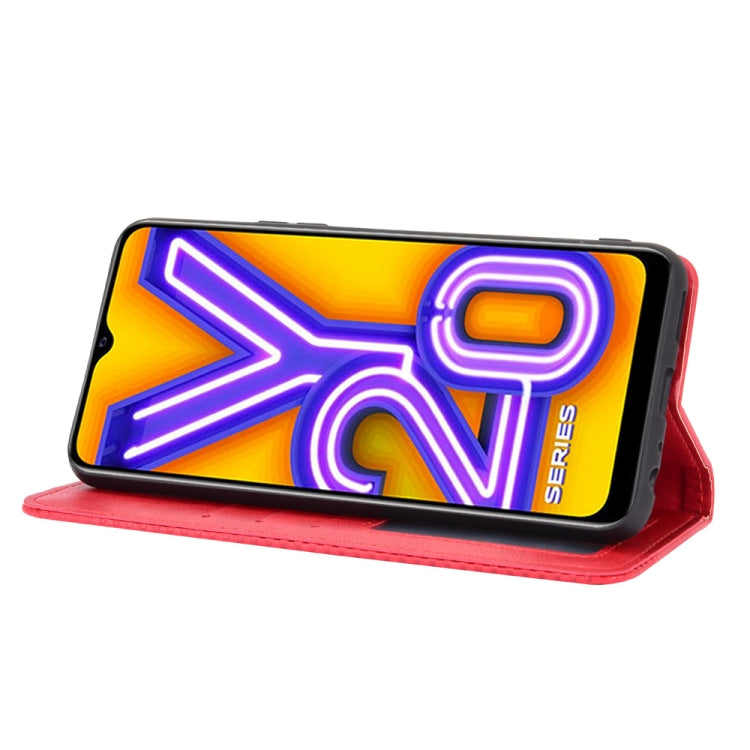 For vivo Y20/ Y20i Magnetic Buckle Retro Crazy Horse Texture Horizontal Flip Leather Case , with Holder & Card Slots & Photo Frame