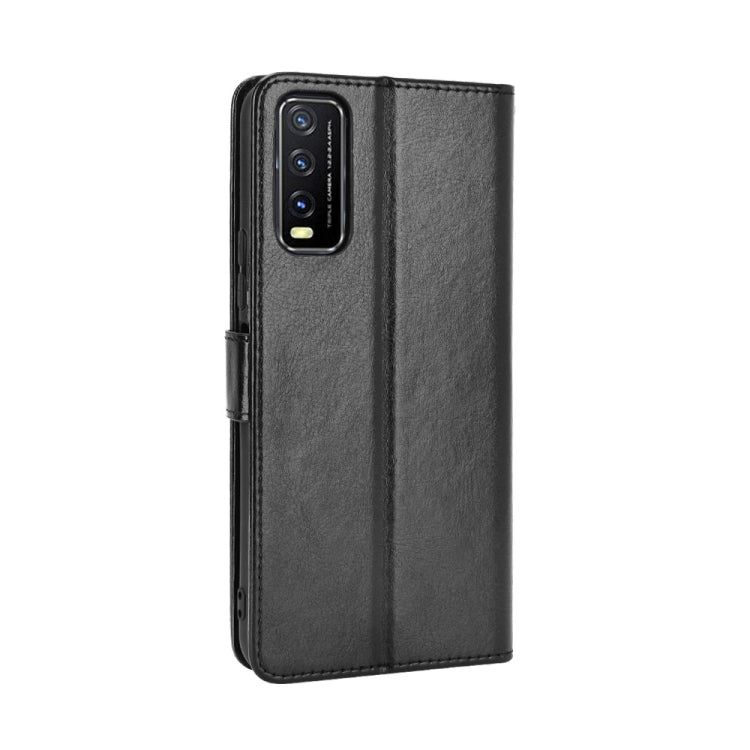 For VIVO Y20 2020/ Y20i Retro Crazy Horse Texture Horizontal Flip Leather Case , with Holder & Card Slots & Photo Frame