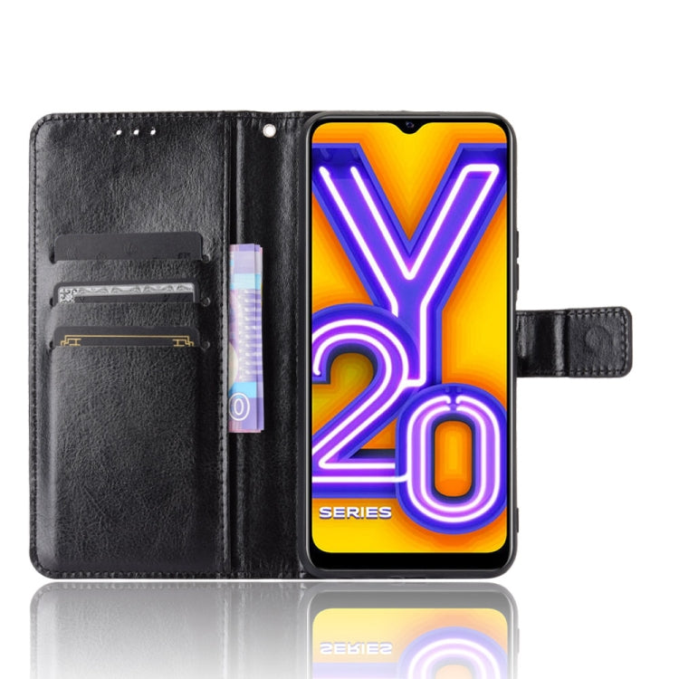 For VIVO Y20 2020/ Y20i Retro Crazy Horse Texture Horizontal Flip Leather Case , with Holder & Card Slots & Photo Frame