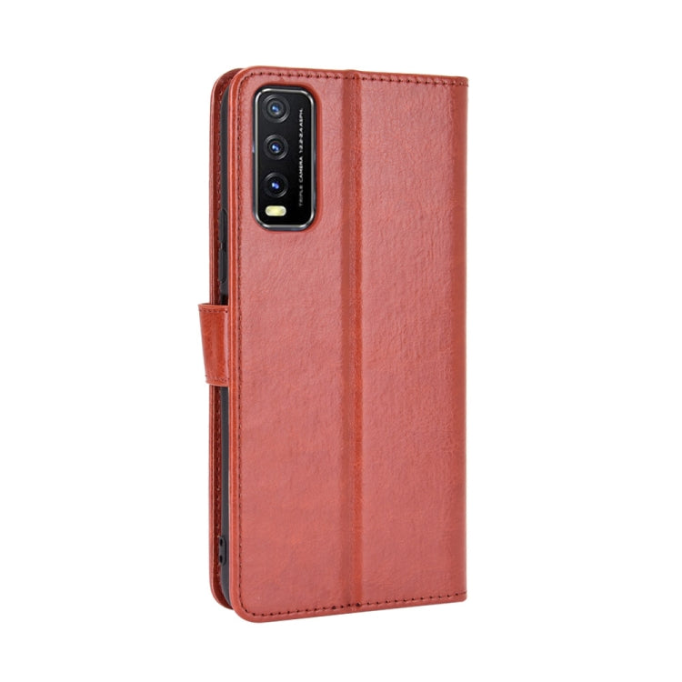 For VIVO Y20 2020/ Y20i Retro Crazy Horse Texture Horizontal Flip Leather Case , with Holder & Card Slots & Photo Frame