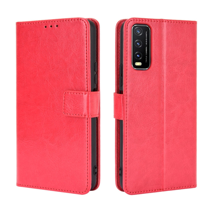 For VIVO Y20 2020/ Y20i Retro Crazy Horse Texture Horizontal Flip Leather Case , with Holder & Card Slots & Photo Frame
