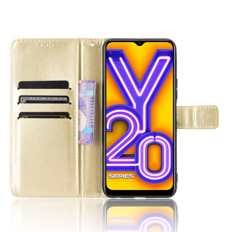 For VIVO Y20 2020/ Y20i Retro Crazy Horse Texture Horizontal Flip Leather Case , with Holder & Card Slots & Photo Frame