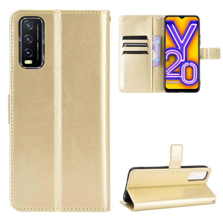 For VIVO Y20 2020/ Y20i Retro Crazy Horse Texture Horizontal Flip Leather Case , with Holder & Card Slots & Photo Frame