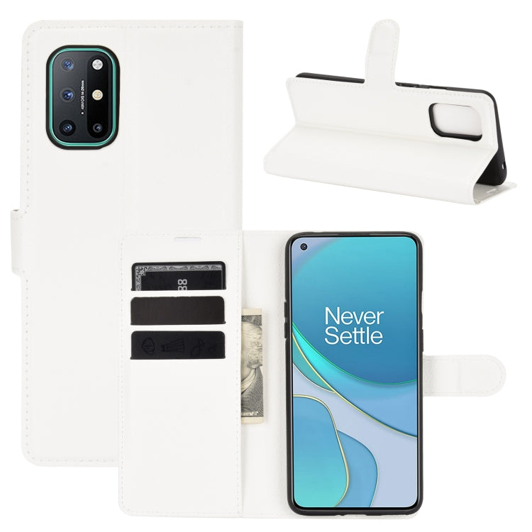 For OnePlus 8T Litchi Texture Horizontal Flip Protective Case with Holder & Card Slots & Wallet