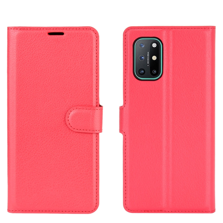 For OnePlus 8T Litchi Texture Horizontal Flip Protective Case with Holder & Card Slots & Wallet