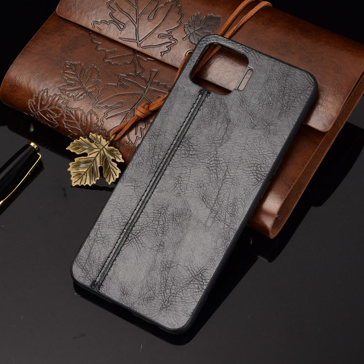 For OPPO F17/A73 Shockproof Sewing Cow Pattern Skin PC + PU + TPU Case