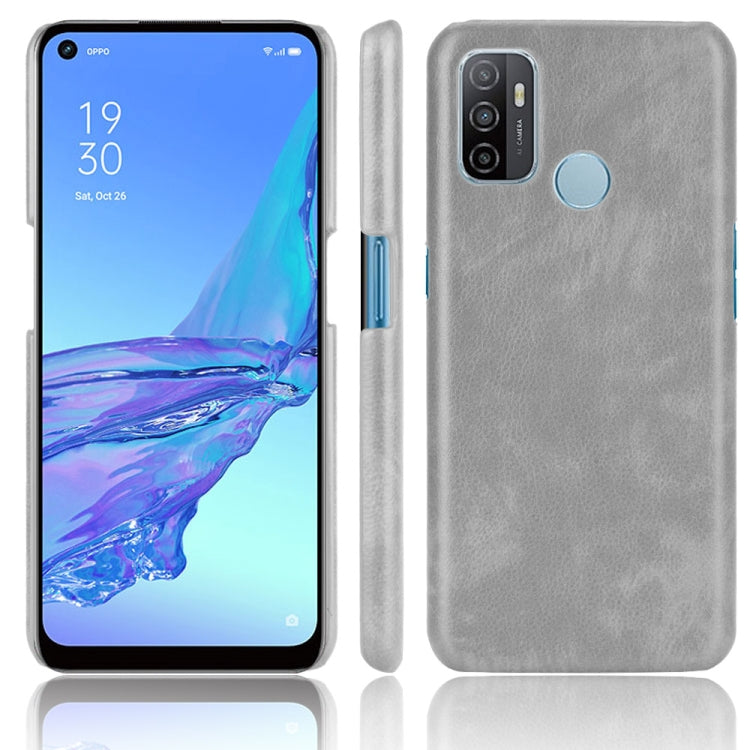 For OPPO A53 (2020) / A32 (2020) Shockproof Litchi Texture PC + PU Case