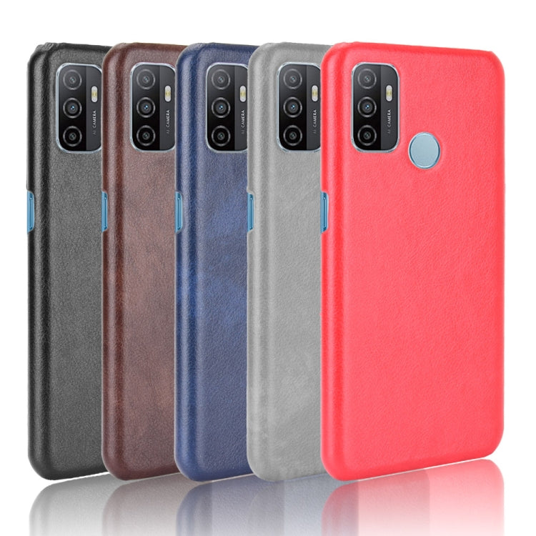 For OPPO A53 (2020) / A32 (2020) Shockproof Litchi Texture PC + PU Case