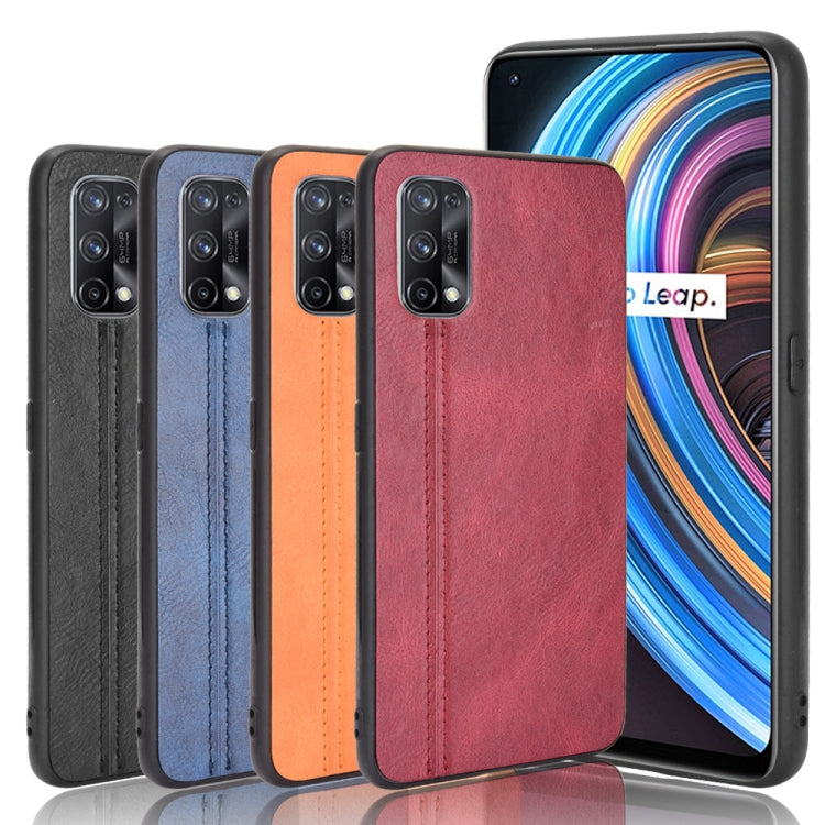 For OPPO Realme X7 Shockproof Sewing Cow Pattern Skin PC + PU + TPU Case