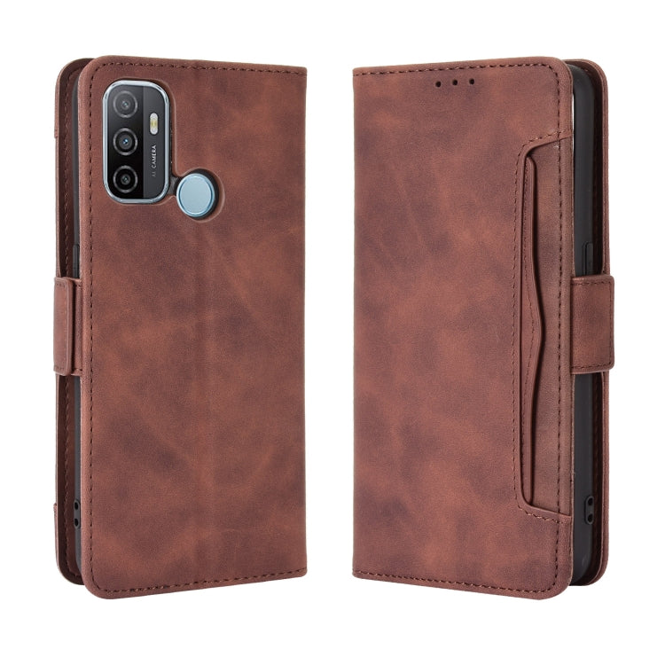 For OPPO A53 2020 / A53S 2020 / A33 Wallet Style Skin Feel Calf Pattern Leather Case with Separate Card Slot