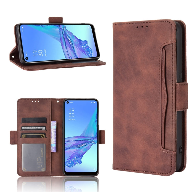For OPPO A53 2020 / A53S 2020 / A33 Wallet Style Skin Feel Calf Pattern Leather Case with Separate Card Slot
