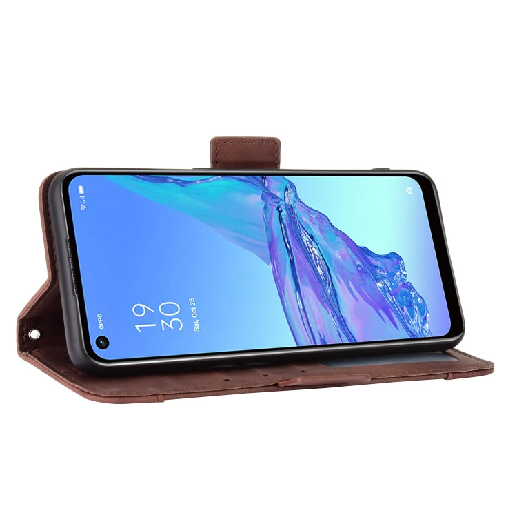 For OPPO A53 2020 / A53S 2020 / A33 Wallet Style Skin Feel Calf Pattern Leather Case with Separate Card Slot