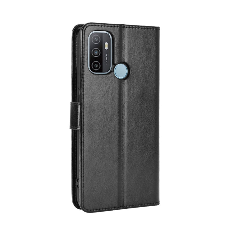 For OPPO A53 2020 / A53S 2020 / A33 Retro Crazy Horse Texture Horizontal Flip Leather Case with Holder & Card Slots