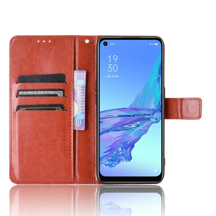 For OPPO A53 2020 / A53S 2020 / A33 Retro Crazy Horse Texture Horizontal Flip Leather Case with Holder & Card Slots