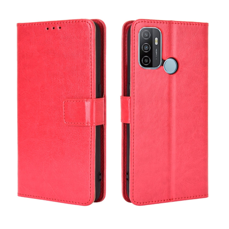 For OPPO A53 2020 / A53S 2020 / A33 Retro Crazy Horse Texture Horizontal Flip Leather Case with Holder & Card Slots