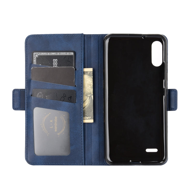 For LG K22 Dual-side Magnetic Buckle Horizontal Flip Leather Case with Holder & Card Slots & Wallet