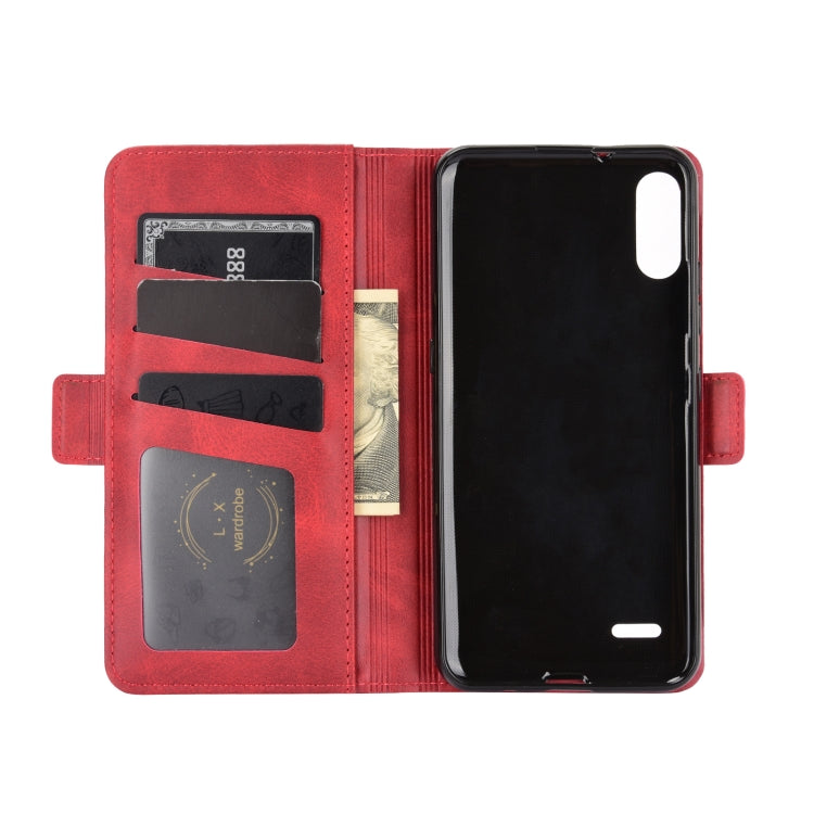 For LG K22 Dual-side Magnetic Buckle Horizontal Flip Leather Case with Holder & Card Slots & Wallet