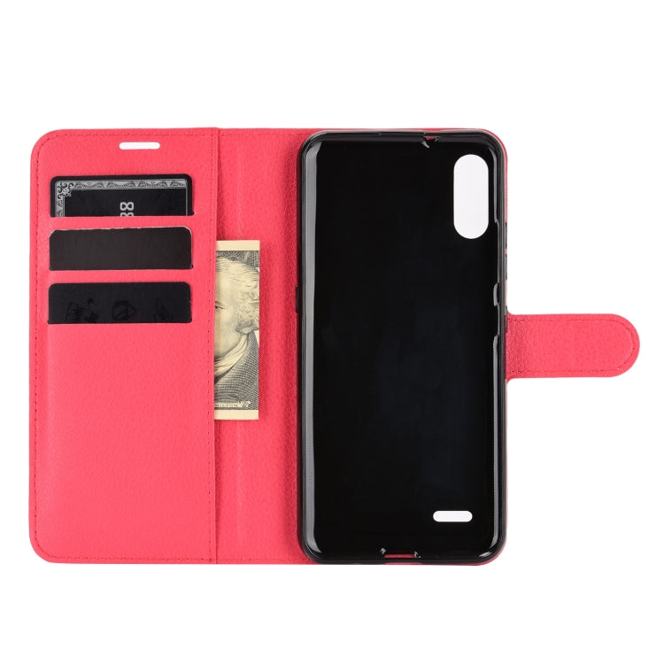 For LG K22 Litchi Texture Horizontal Flip Protective Case with Holder & Card Slots & Wallet
