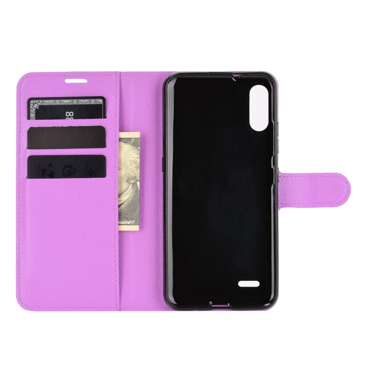 For LG K22 Litchi Texture Horizontal Flip Protective Case with Holder & Card Slots & Wallet