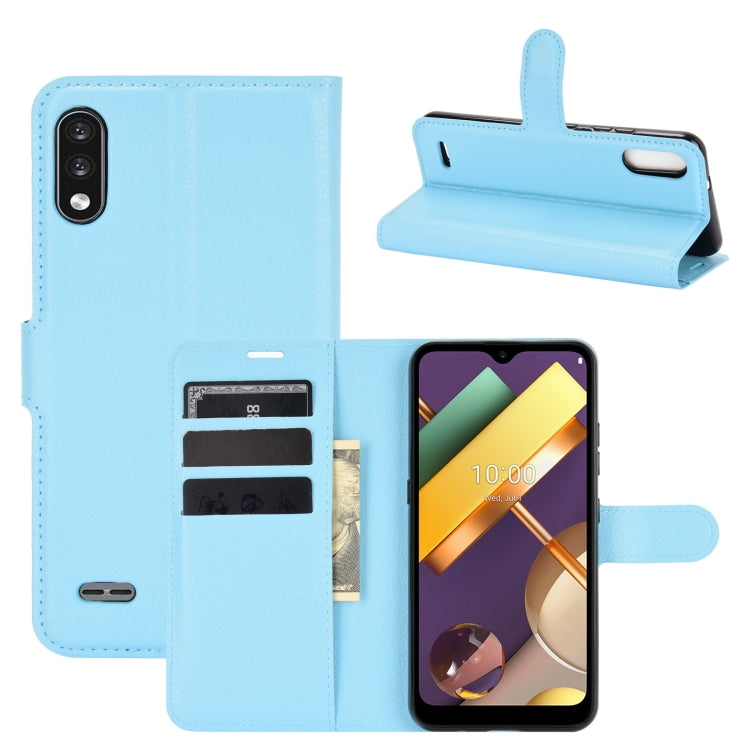For LG K22 Litchi Texture Horizontal Flip Protective Case with Holder & Card Slots & Wallet