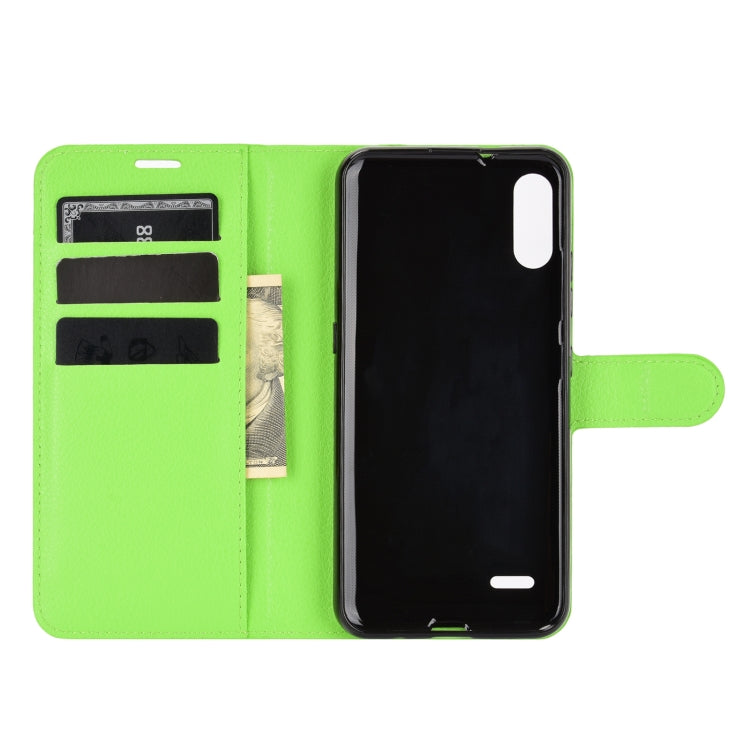 For LG K22 Litchi Texture Horizontal Flip Protective Case with Holder & Card Slots & Wallet