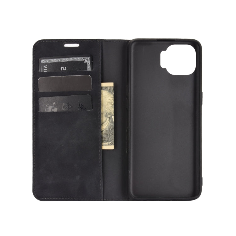 For OPPO F17 Pro Retro-skin Business Magnetic Suction Leather Case with Holder & Card Slots & Wallet