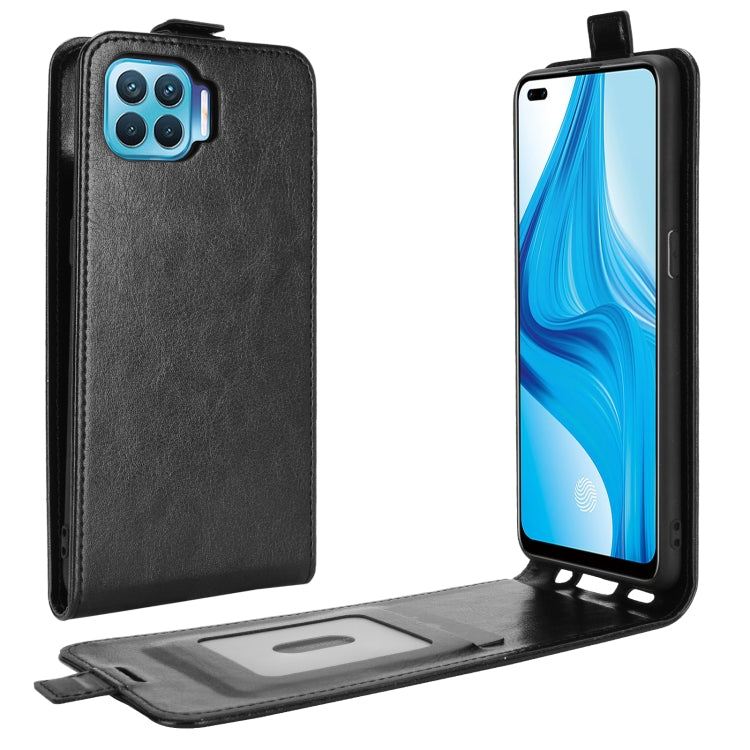 For OPPO F17 Pro R64 Texture Single Vertical Flip Leather Protective Case with Card Slots & Photo Frame
