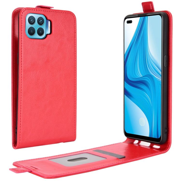 For OPPO F17 Pro R64 Texture Single Vertical Flip Leather Protective Case with Card Slots & Photo Frame