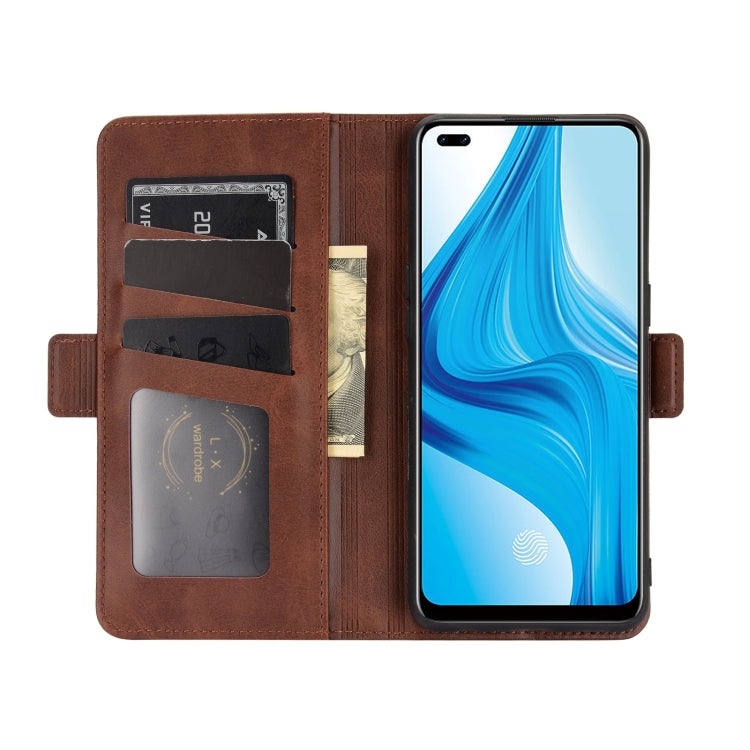 For OPPO F17 Pro Dual-side Magnetic Buckle Horizontal Flip Leather Case with Holder & Card Slots & Wallet