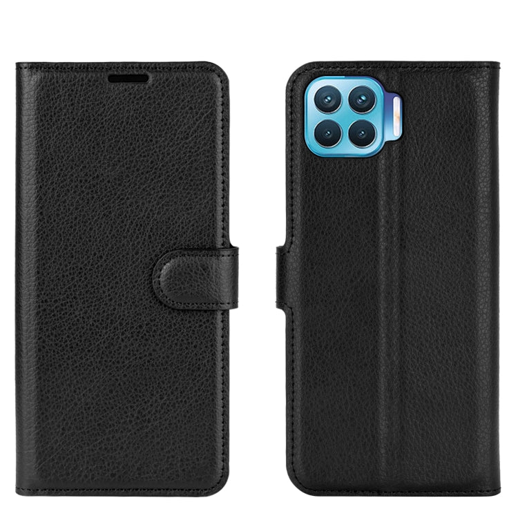 For OPPO F17 Pro Litchi Texture Horizontal Flip Protective Case with Holder & Card Slots & Wallet