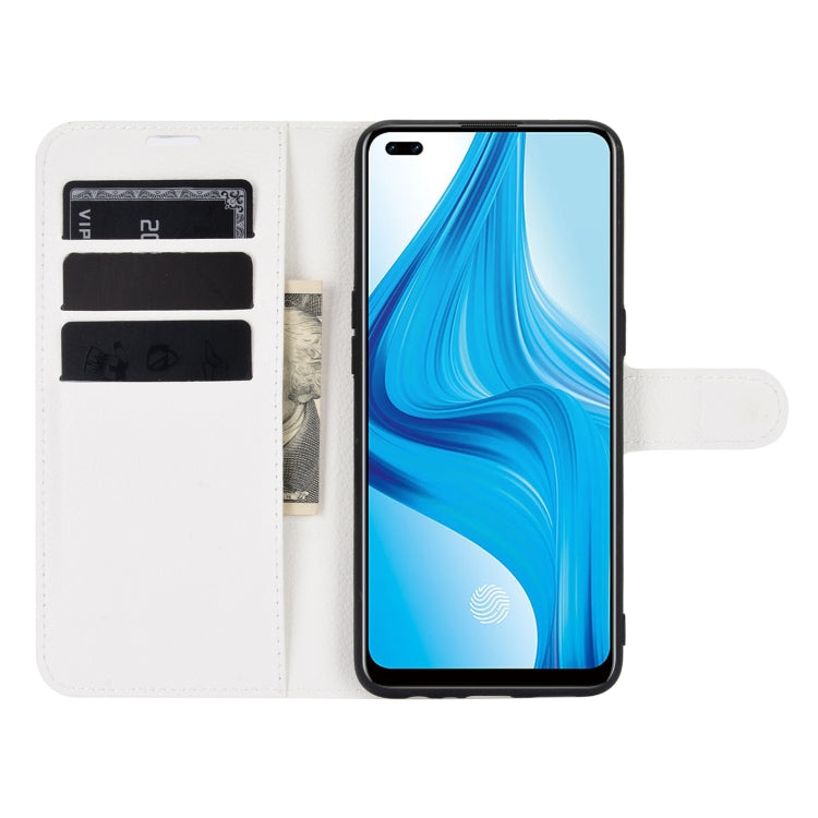 For OPPO F17 Pro Litchi Texture Horizontal Flip Protective Case with Holder & Card Slots & Wallet