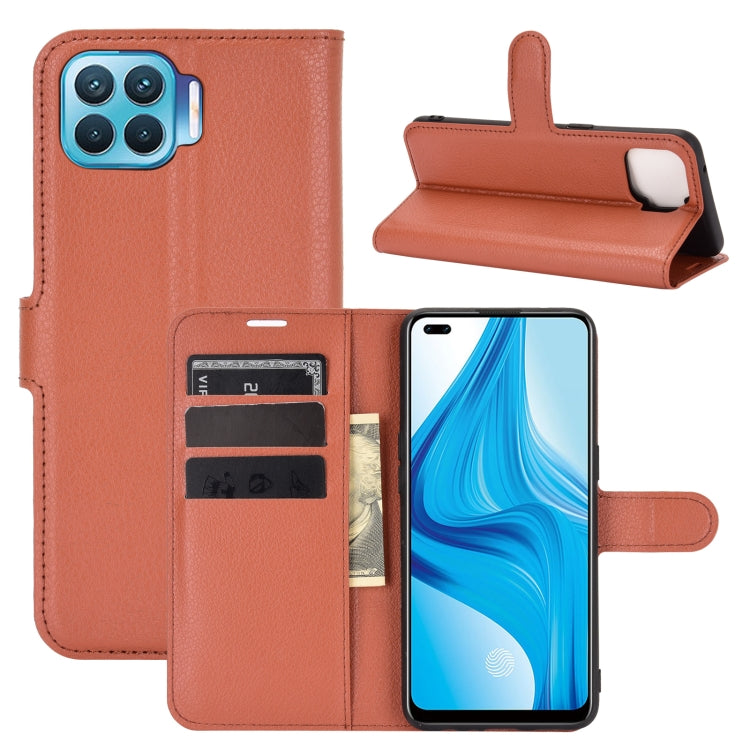 For OPPO F17 Pro Litchi Texture Horizontal Flip Protective Case with Holder & Card Slots & Wallet