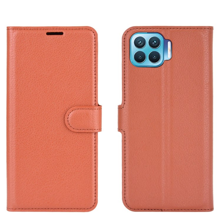 For OPPO F17 Pro Litchi Texture Horizontal Flip Protective Case with Holder & Card Slots & Wallet