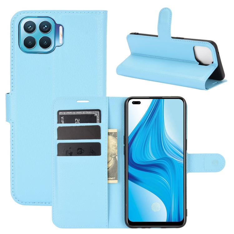 For OPPO F17 Pro Litchi Texture Horizontal Flip Protective Case with Holder & Card Slots & Wallet