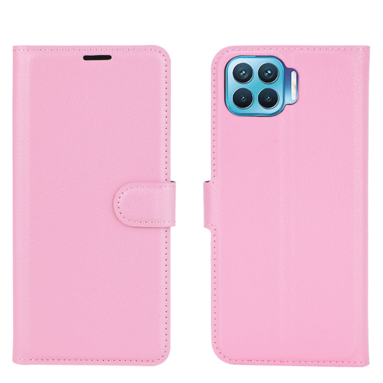 For OPPO F17 Pro Litchi Texture Horizontal Flip Protective Case with Holder & Card Slots & Wallet