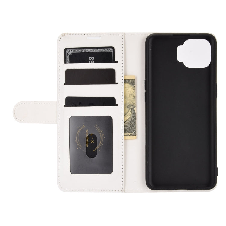 For OPPO F17 R64 Texture Single Horizontal Flip Protective Case with Holder & Card Slots & Wallet& Photo Frame