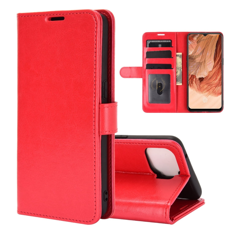 For OPPO F17 R64 Texture Single Horizontal Flip Protective Case with Holder & Card Slots & Wallet& Photo Frame