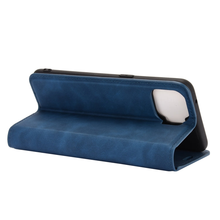 For OPPO F17 Retro-skin Business Magnetic Suction Leather Case with Holder & Card Slots & Wallet