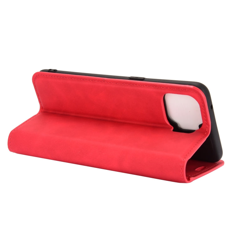 For OPPO F17 Retro-skin Business Magnetic Suction Leather Case with Holder & Card Slots & Wallet