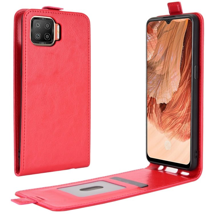 For OPPO F17 R64 Texture Single Vertical Flip Leather Protective Case with Card Slots & Photo Frame