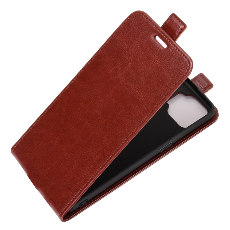 For OPPO F17 R64 Texture Single Vertical Flip Leather Protective Case with Card Slots & Photo Frame